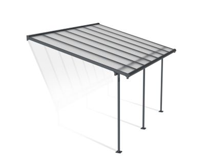 Pergola adossée Sierra Palram Canopia aluminium gris 3 x 4.3 cm