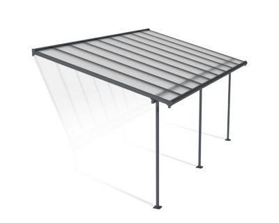 Pergola adossée Sierra Palram Canopia aluminium gris 3 x 5.6 cm