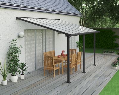 Pergola adossée Olympia 3 x 4,25m gris