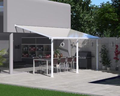 Pergola adossée Olympia 3 x 5,46m blanc