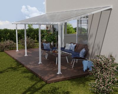 Pergola adossée Olympia 3 x 7,30m blanc
