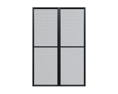 Double-porte moustiquaire grise pour véranda et tonnelle Canopia