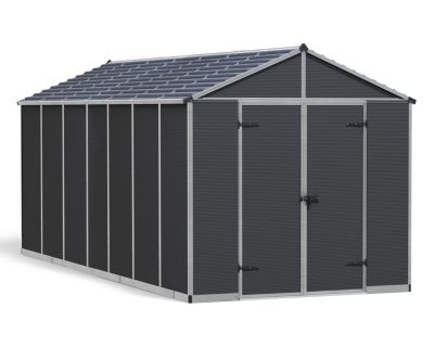 Abri de jardin Rubicon polycarbonate gris foncé surface totale 12,5m² - Canopia By Palram