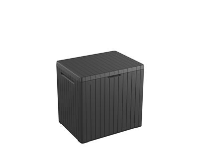 Coffre de jardin CITY CUBE en résine - KETER - gris anthracite - 113 litres