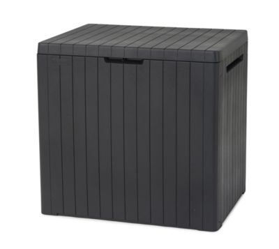 Coffre de jardin CITY CUBE en résine - KETER - gris anthracite - 113 litres
