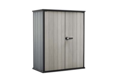 Armoire d'extérieur HIGH STORE PLUS en résine grise et noire 1400L