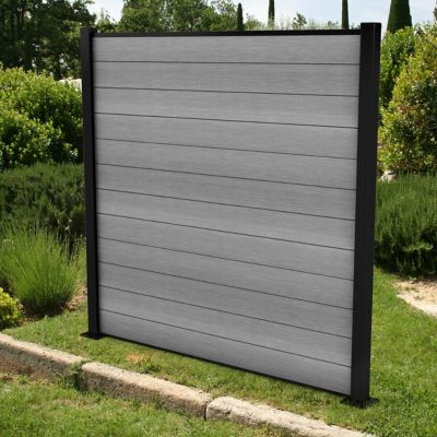 Lame d'occultation Lys anthracite L177 x L2.1 x H60 cm