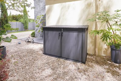 Coffre de jardin Cortina mega en résine coloris gris anthracite - 2020L - KETER