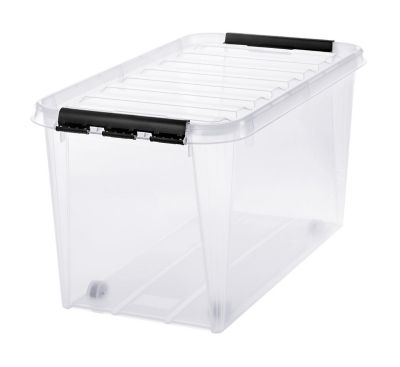 Boîte de rangement transparent avec roulettes Smartstore Compact 70L