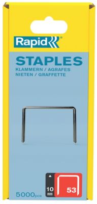 Rapid 40303085 Agrafes en fil fin N°53 Longueur 10mm 5000 pièces Pour le textile et la décoration Fil galvanisé Haute performance - vue 2