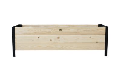 Carré potager bois et zinc noir 78 x 52 x h.48 cm