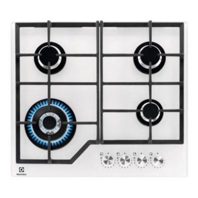 Table de cuisson gaz 60cm 4 feux blanc Electrolux KGG64362W série 600