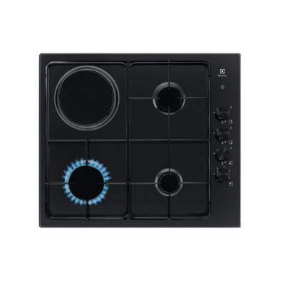 Table de cuisson mixte 4 feux noir Electrolux EGL62821OB
