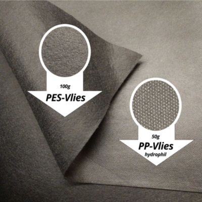 75 m x 1 m feutre de paillage anti-mauvaises herbes, avec 2 surfaces, PES/PP Aquagart