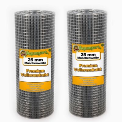 75m x 0,5 m grillage pour volière, grille métallique, galvanisé à chaud Aquagart