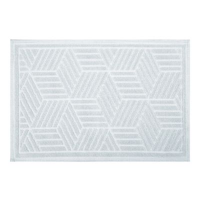 Tapis de bain antidérapant 100% coton 50x80 cm, blanc, Cubo Spirella