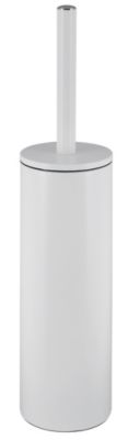 Brosse WC et support MSV Spirella Akira à poser en acier coloris blanc