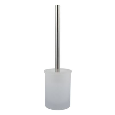 Pot en verre et brosse WC, blanc, Misty Spirella