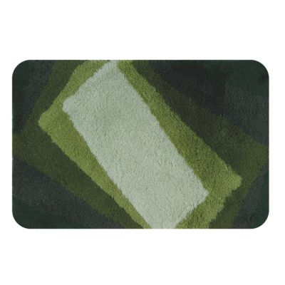 Tapis de bain antidérapant 50x70 cm, acrylique vert, Kali Spirella