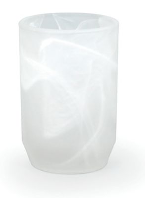 Gobelet de salle de bains en verre de quartz, blanc, Spirella Madison