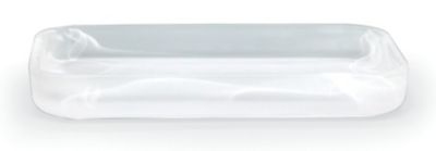 Plateau de salle de bains en verre de quartz, blanc, Spirella Madison