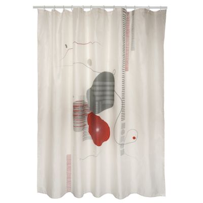 Rideau de douche à œillets 180x200 cm, terracotta, Teiva Spirella