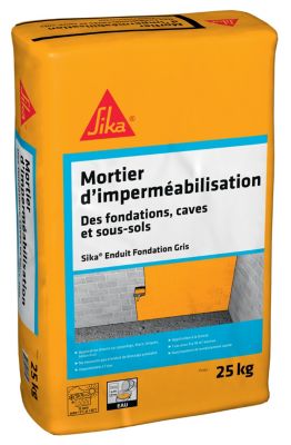 Mortier d'imperméabilisation Sika enduit fondation 25kg