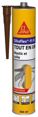 Mastic colle tout en un Sikaflex 11FC, Marron - Sika