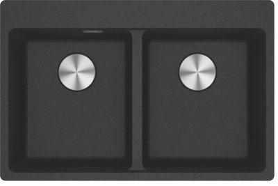 Évier en fragranite noir 2 bacs à encastrer Franke - Franke
