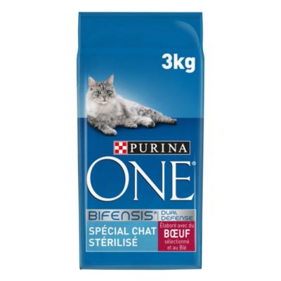 Croquettes pour chat stérilisé One Sécial chat sterilisé bœuf et blé 3kg