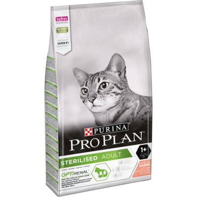 Croquettes pour chat Pro Plan Sterilised Adult Optirenal riche en saumon et riz 10kg