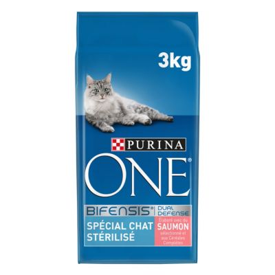 Croquettes pour chat stérilisé One Spécial chat Sterilisé saumon et blé 3kg