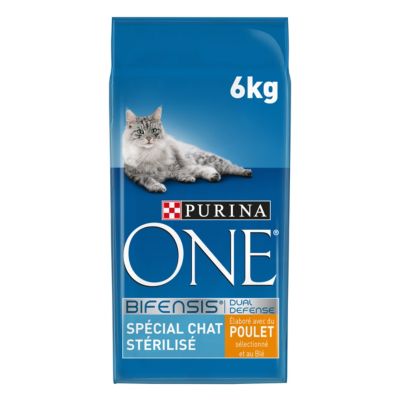Croquettes pour chat stérilisé One Spécial poulet et blé 6kg