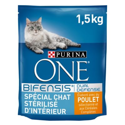 Croquettes pour chat stérilisé d'intérieur One Spécial chat stérilisé d’interieur poulet et céréales