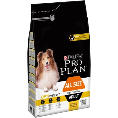 Croquettes pour chien Pro Plan All Sizes Adult Light/Sterilised riche en poulet et riz 3kg