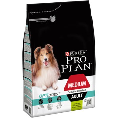 Croquettes pour chien Pro Plan Medium Adult Sensitive Digestion riche en agneau et riz 3kg
