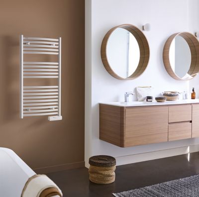 Sèche-serviettes électrique à inertie fluide Acova Batik blanc 500W