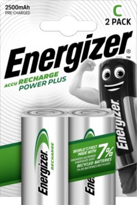 Pile rechargeable Power Plus HR14 2500 mAh pack de 2 Energizer