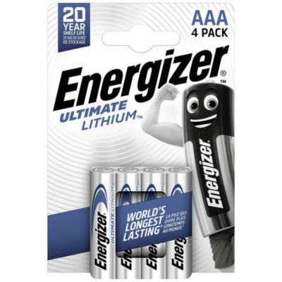 Pile LR03 (AAA) lithium 1,5 V 1250 mAh - Pack de 4