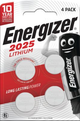 4 Piles bouton au lithium 2025 Energizer 3V