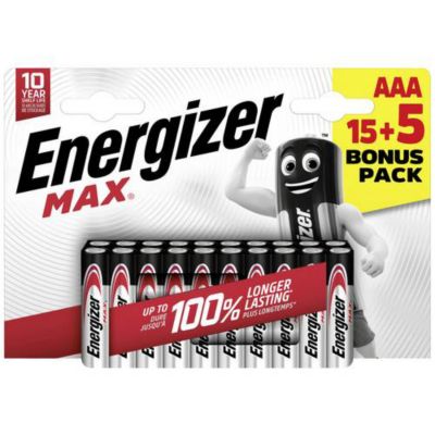 Piles Alcaline Lr03 aaa 1 5v Max Energizer Le Lot De 20 Piles - vue 3