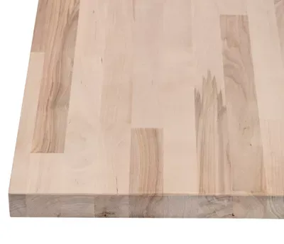 Plateau en bouleau massif naturel 80 x 160 cm, ép.27 mm