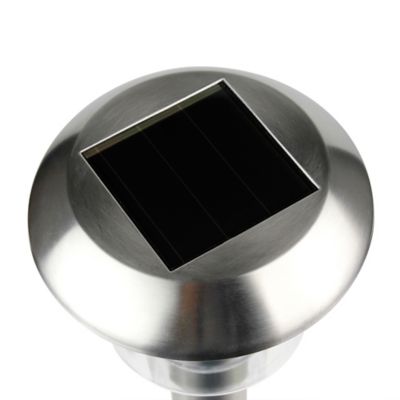 8 balises solaires à piquer RGB IP44 chrome