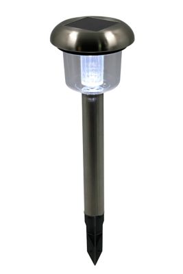 8 balises solaires à piquer RGB IP44 chrome