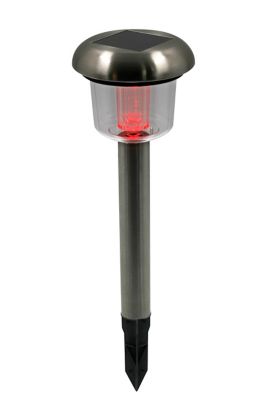 8 balises solaires à piquer RGB IP44 chrome