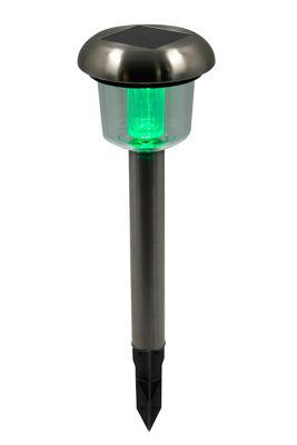 8 balises solaires à piquer RGB IP44 chrome