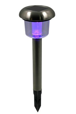 8 balises solaires à piquer RGB IP44 chrome