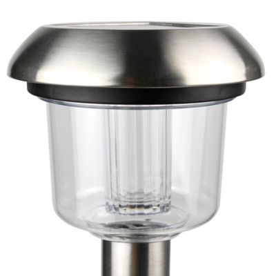 8 balises solaires à piquer RGB IP44 chrome