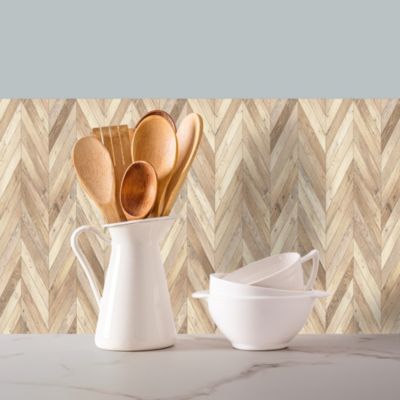 8 carreaux adhésifs décoratifs Vinyl Way 3D aspect chevrons en bois L.20 x L.20 cm x ep.1,3 mm Dada Art