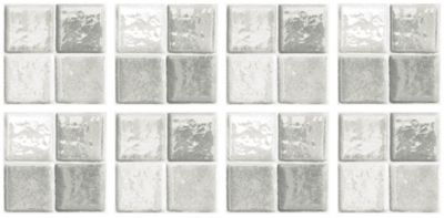 8 carreaux adhésifs décoratifs Vinyl Way 3D effet carrelage blanc L.20 x L.20 cm x ep.1,3 mm Dada Art